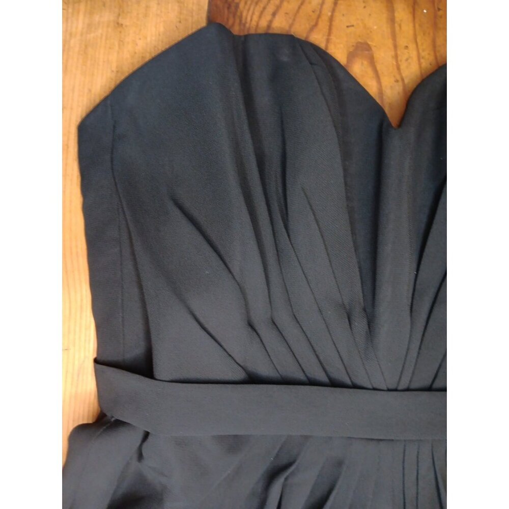 Sorella Vita Long Chiffon Dress Women 12 Black Strapless 8514 Evening Formal NWT - Picture 4 of 7